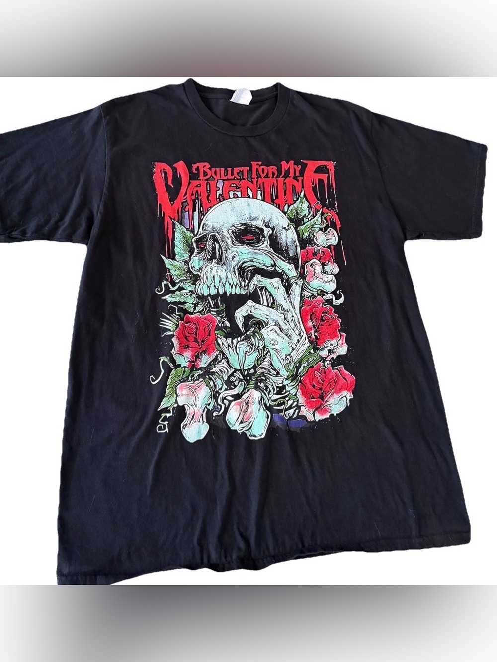 Bullet For My Valentine GraphicT-Shirt - Skull & Rose Design